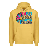 Antique Gold im just here trusting jesus Premium Hoodie - CowhideDigitalArt