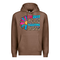 Chestnut im just here trusting jesus Premium Hoodie - CowhideDigitalArt