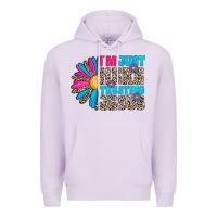 Lilac im just here trusting jesus Premium Hoodie - CowhideDigitalArt