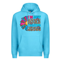 Ocean Blue im just here trusting jesus Premium Hoodie - CowhideDigitalArt
