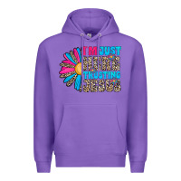 Purple im just here trusting jesus Premium Hoodie - CowhideDigitalArt