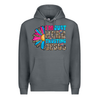 Rock im just here trusting jesus Premium Hoodie - CowhideDigitalArt