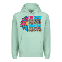 Seafoam im just here trusting jesus Premium Hoodie - CowhideDigitalArt