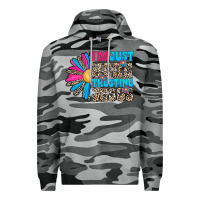 Slate Camo im just here trusting jesus Premium Hoodie - CowhideDigitalArt