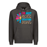 Smoke im just here trusting jesus Premium Hoodie - CowhideDigitalArt