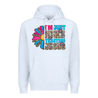 White im just here trusting jesus Premium Hoodie - CowhideDigitalArt