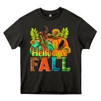 Asphalt Hello Fall Heavy Core Tee - NancyCooperArtShop