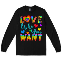 Black Western Love Who You Want Long Sleeve Tee - BundleAndBundleShop