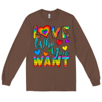 Chestnut Western Love Who You Want Long Sleeve Tee - BundleAndBundleShop
