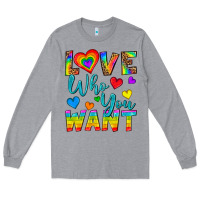 Heather Grey Western Love Who You Want Long Sleeve Tee - BundleAndBundleShop