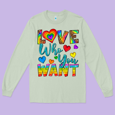 Western Love Who You Want Long Sleeve Tee Designed By Bundleandbundleshop