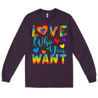 Plum Western Love Who You Want Long Sleeve Tee - BundleAndBundleShop