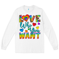 White Western Love Who You Want Long Sleeve Tee - BundleAndBundleShop