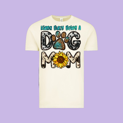 Kinda Busy Being A Dog Mom Vintage Tee Designed By Oliviacreatesart