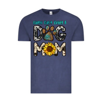Vintage Denim kinda busy being a dog mom Vintage Tee - OliviaCreatesArt