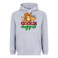 Heather Grey chicken nuggets Heavyweight Hoodie - AdoDesignShop