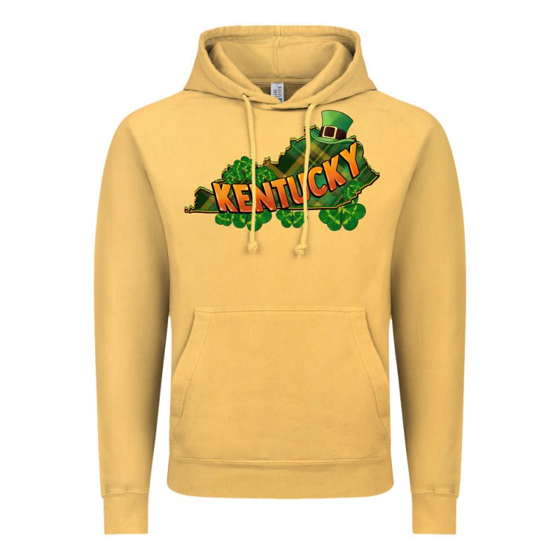 Kentucky Map St. Patrick's Day Vintage Hoodie by FaDigitalArtStudio | Teevron