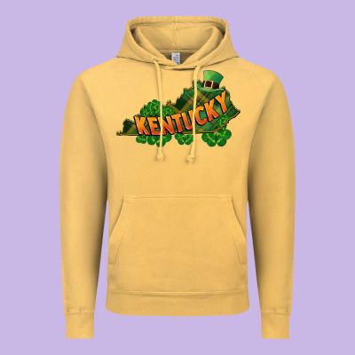 Kentucky Map St. Patrick's Day Vintage Hoodie Designed By Fadigitalartstudio