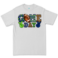 Dove Grey Game day green and blue team color Premium Tee - HowdyJamesFarm