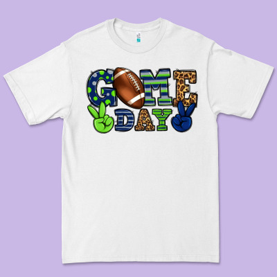 Game Day Green And Blue Team Color Premium Tee Designed By Howdyjamesfarm