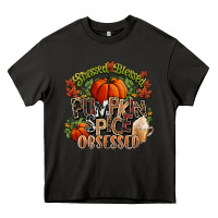 Asphalt Stressed blessed pumpkin spice obsessed Fall Heavy Core Tee - NancyCooperArtShop