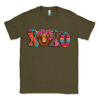 Army Green xoxo valentine's day highland cow Classic Tee - Jasminsmagicworld