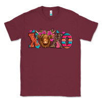 Burgundy xoxo valentine's day highland cow Classic Tee - Jasminsmagicworld
