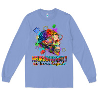 Colony Blue Neurodiversity Is Beautiful Long Sleeve Tee - FaDigitalArtStudio