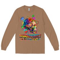Toasted Coconut Neurodiversity Is Beautiful Long Sleeve Tee - FaDigitalArtStudio