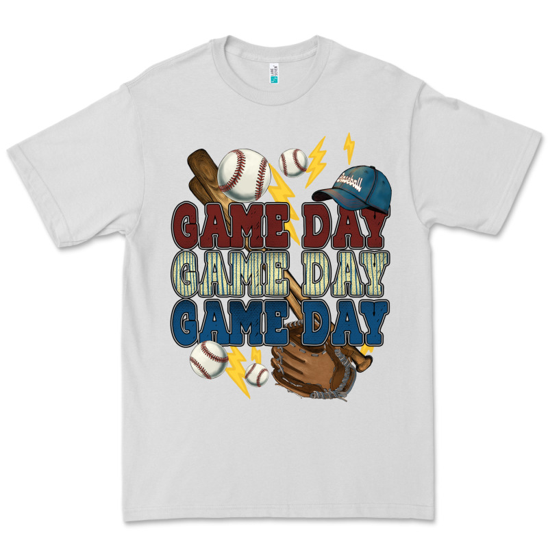 Game Day Lightning Bolt Baseball Premium Tee by HowdyJamesFarm | Teevron