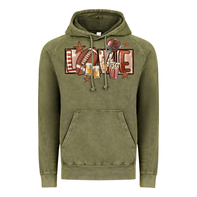 Football Love Vintage Hoodie by FaDigitalArtStudio | Teevron