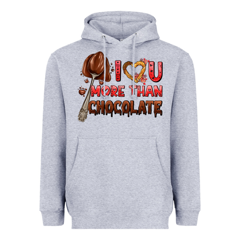 I Love You More Than Chocolate Heavyweight Hoodie by AdoDesignShop | Teevron