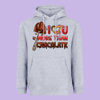I Love You More Than Chocolate Heavyweight Hoodie Designed By Adodesignshop