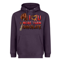 Plum i love you more than chocolate Heavyweight Hoodie - AdoDesignShop