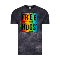 Cloud Black free hugs Vintage Tee - OliviaCreatesArt