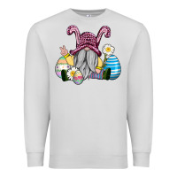 Dove Grey easter gnome with eggs Premium Sweatshirt - AdoDesignShop