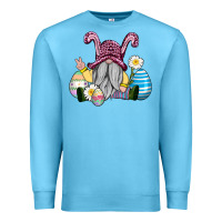 Ocean Blue easter gnome with eggs Premium Sweatshirt - AdoDesignShop