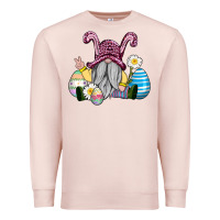 Pale Pink easter gnome with eggs Premium Sweatshirt - AdoDesignShop