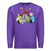 Purple easter gnome with eggs Premium Sweatshirt - AdoDesignShop