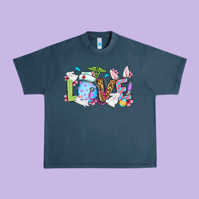 Easter Day Love Nurse Urban Heavy Tee Designed By Oliviacreatesart