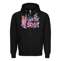 Black give the cancer boot Zipper Hoodie - AdoDesignShop