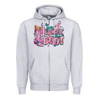 Heather Grey give the cancer boot Zipper Hoodie - AdoDesignShop