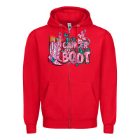 Red give the cancer boot Zipper Hoodie - AdoDesignShop