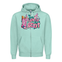 Seafoam give the cancer boot Zipper Hoodie - AdoDesignShop