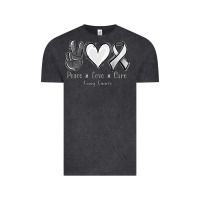 Vintage Black Peace Love Cure Lung Cancer Vintage Tee - Jasminsmagicworld