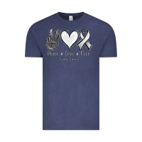 Vintage Denim Peace Love Cure Lung Cancer Vintage Tee - Jasminsmagicworld