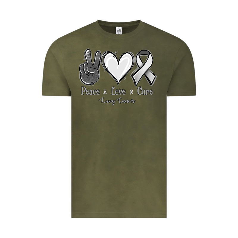 Peace Love Cure Lung Cancer Vintage Tee by Jasminsmagicworld | Teevron