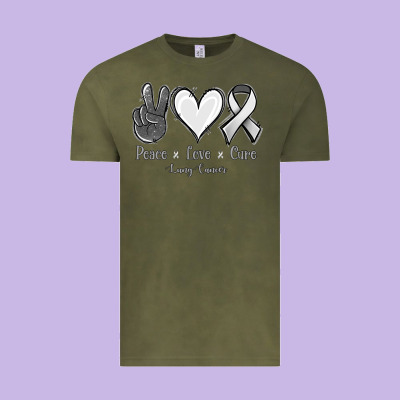 Peace Love Cure Lung Cancer Vintage Tee Designed By Jasminsmagicworld