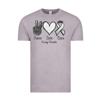 Vintage Zinc Peace Love Cure Lung Cancer Vintage Tee - Jasminsmagicworld