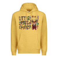 Antique Gold little miss christmas Premium Hoodie - CowhideDigitalArt